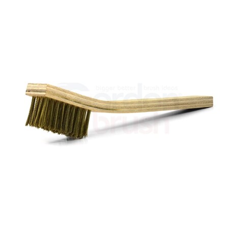 Gordon Brush 4 x 9 Row 0.008 Brass Bristle and Plywood Handle Large Scratch Brush, PK12 36BG